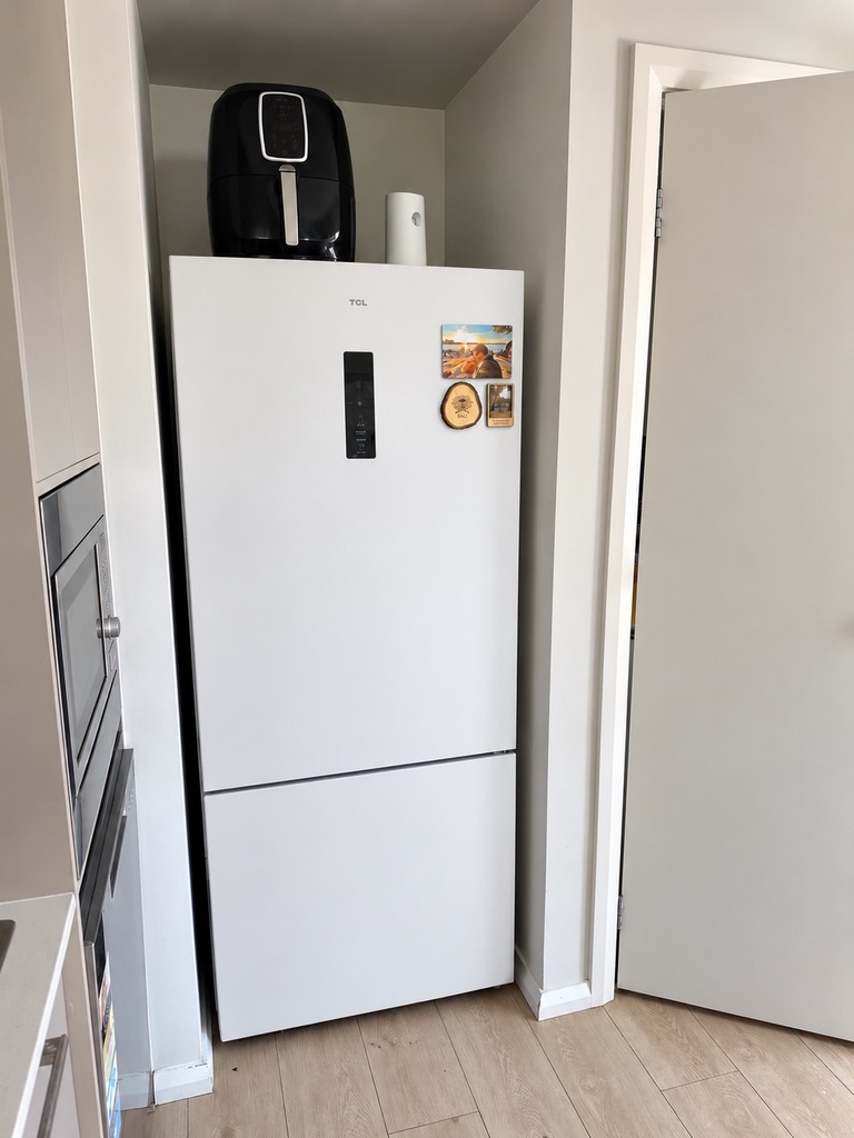 Fridge transformation — after, white finish